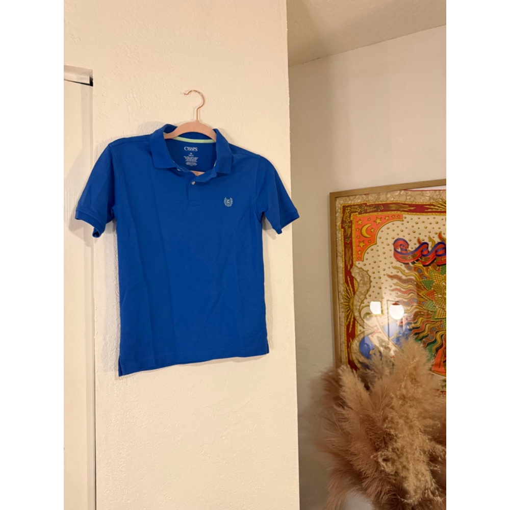 Preowned, Ralph Lauren Boys Classic Polo Button Collar Shirt Blue Size 10/12